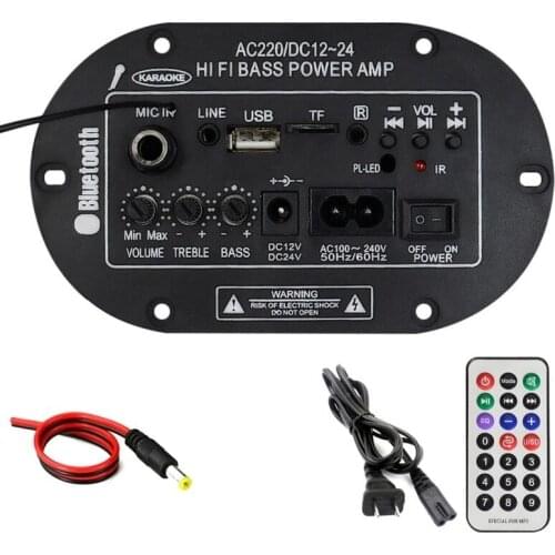 8-Inch 3 in 1 3028BTMIC Digital Amplifier with Microphone with Bluetooth Microphone Mono Power Amplifier Board US Plug