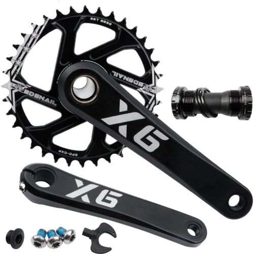 IXF X6 Aluminum Alloy CNC MTB Bike 170/175mm Hollow Integrated Chainwheel with Bottom Bracket Bicycle Parts