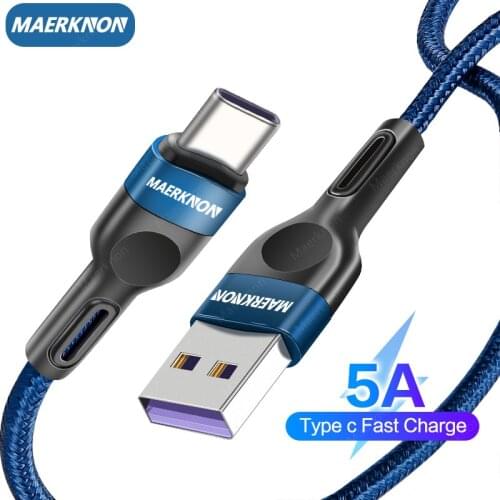 5A USB Type C Cable Fast Charging For Samsung Huawei Xiaomi mi Mix 4 USB C Cables Mobile Phone Charger Type-C Data Cord Wire