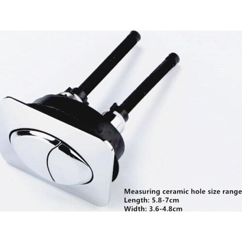 Toilet water tank ceramic cover flush Double push button,Outer length 72mm width 50mm ABS plastic Square Toilet dual push button