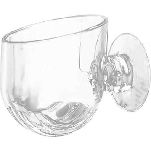 Creative Aquarium Fish Tank Glass Plant Cup Red Worm Feeding Container Holder