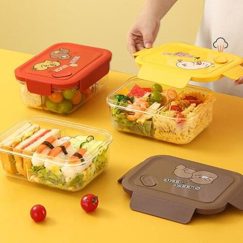 Japanese Style Lunch Box Cartoon Bento Boxes Food Container For Kids School Office Meal Picnic Container Outdoor Storage Box