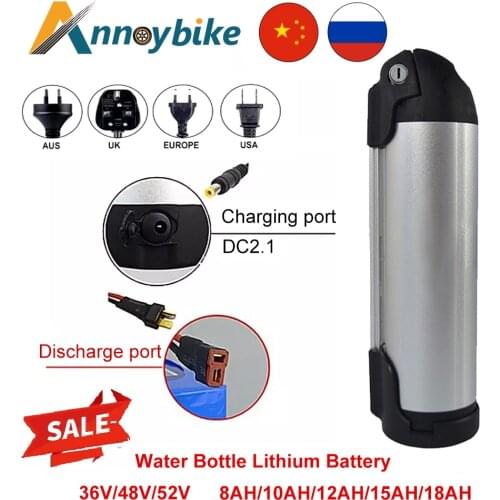 Free Shipping 36V48V52V 8ah 10ah 12ah15ah 18ah Electric Bike Lithium ion eBike Battery 4 Pins Discharge Port With Charger