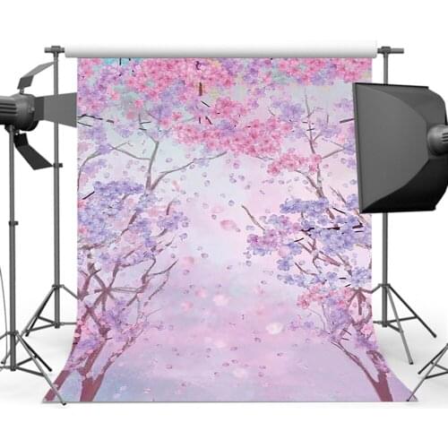 Mehofoto Purple Flower Background Newborn Children Birthday Party Backdrop Photography Custom ZH-238