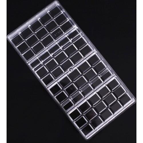 Real Polycarbonate Chocolate Bar Mold Fondant Shapes Candy Jelly Mould Plastic DIY Baking Pastry Mould Kitchen Tool Bakeware