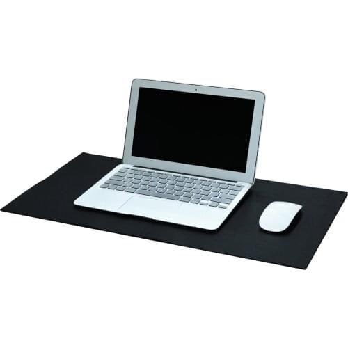 Non-Slip Leather Protective Desk Pad Laptop Mat Gaming Writing Mat for Laptop PC Keyboard Office Home (Black, 24" x 12")