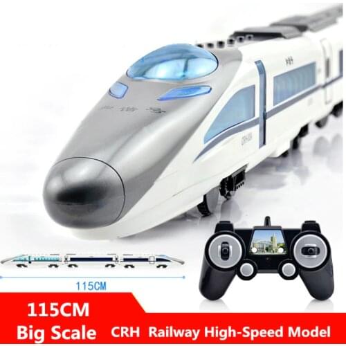 One Key Open Door High speed RC Train E636 2.4G Remote Control Car Voice Broadcast kids Best Gift Toys Educational Toy Paly Game