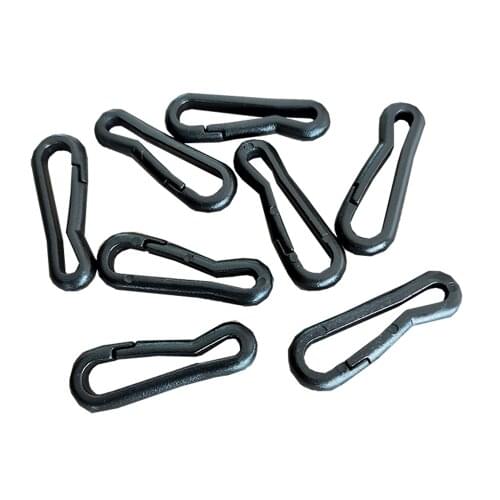 Wholesale 100pcs/Lot Black KAM Plastic Snap Clip Hooks Mini Carabiner Backpack Paracord Strap Hooks 2016030301