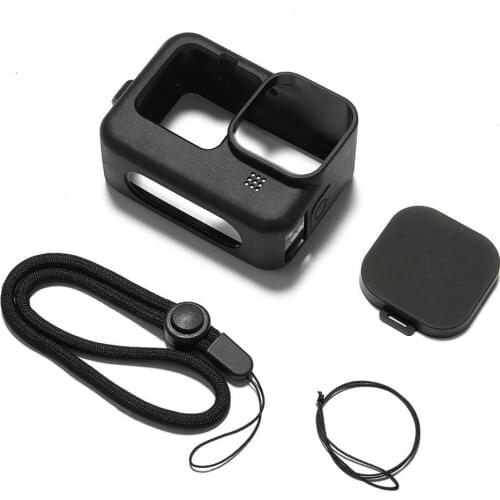 Rechargeable Side Cover for GoPro Hero 9 Removable Lid Silicone Case Protective Cage Lens Cap for Go Pro Hero9 Black