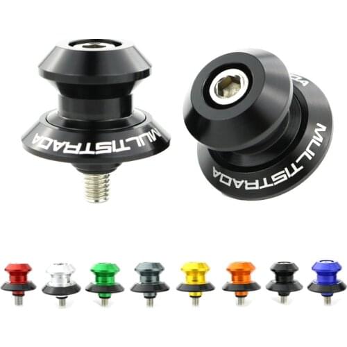 Fit For Ducati Multistrada 950 1200 2017 2018 2019 Swing Arm Screws Sliders Spools Swingarm Stand Bobbins Motor CNC Alloy