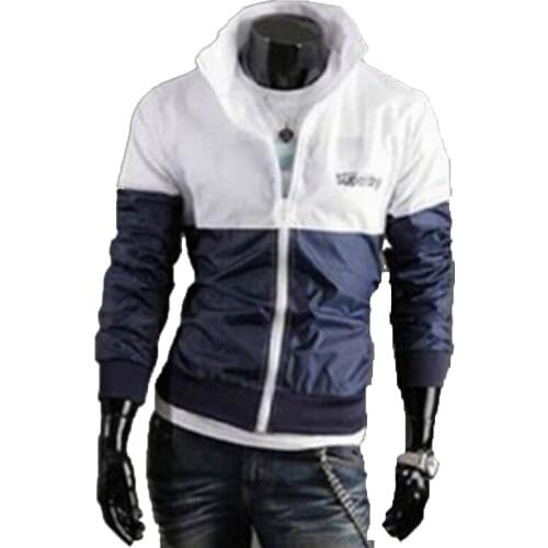 Slim tide Hooded Jacket casual color coat jacket men sunscreen clothing shade