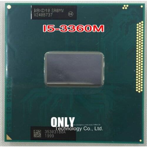 Intel Original Core i5-3360M Processor 3M Cache 2.8Ghz i5 3360M SR0MV PGA988 TDP 35W, Laptop CPU
