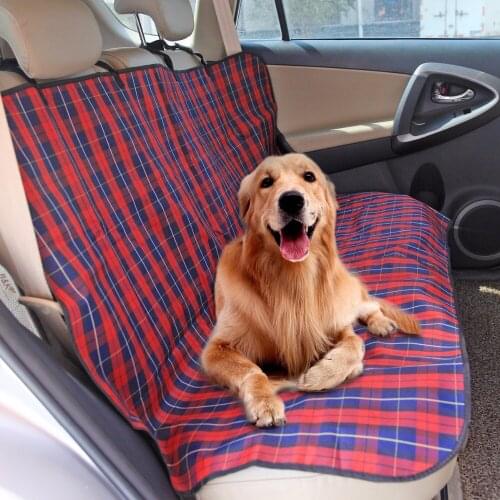 Dropshipping Pet Plaid Dog Carriers Car Seat Cover Durable Puppy Cats Car Blanket Hammock Dog Cushion Mats Protector for Travel