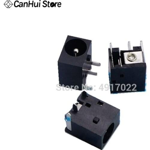 10PCS DC-044 5.5*2.1MM DC Power Supply Socket Power Supply Interface DC044 3Pin Power Socket Black 5.5*2.1 mm DC supply 5.5x2.1