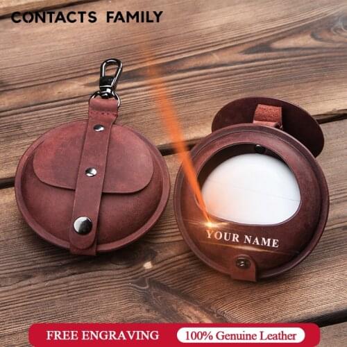 Retro Leather Earphone Holder Case Storage Bag Mini Portable Case For Huawei Freebuds 3 Pouch Box USB Cable Organizer Coin Purse