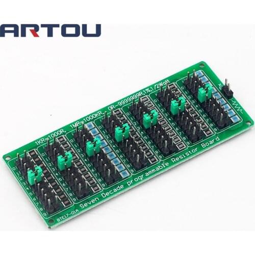 Seven Decade 1R - 9999999R Programmable Adjustable SMD Resistor Slide Resistor Board Step Accuracy 1R 1% 1/2 Watt Module 200V