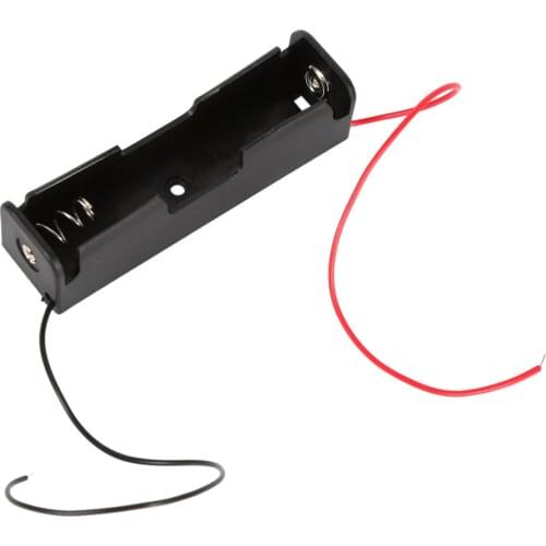 SOONHUA 10pcs/Pack 18650 Battery Storage Box Plastic Battery Holder Case For 1 x 18650 Battery Holder With Wire Leads