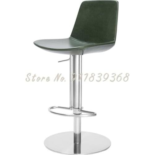 Modern Simple Lift Bar Chair Light Luxury Family High Bar Chair With Back Rotating Chair Dining Chair Stool High Footstool