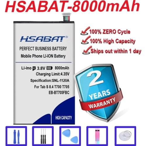 Top Brand 100% New 7600mAh EB-BT705FBC EB-BT705FBE Battery for Samsung GALAXY Tab S 8.4 SM-T700 T701 T705 in stock