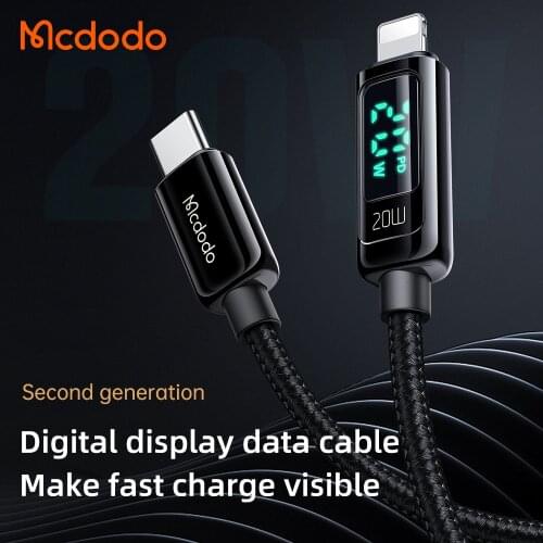 Mcdodo 20W PD USB Type C Cable for iPhone 12 11 Pro Xs Max Fast Charging Charger for MacBook iPad Pro Type-C USBC Data Wire Cord
