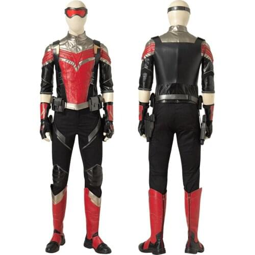 Adult Halloween Falcon and Winter Soldier Cosplay Costume Leading Man Sam Red Battle Outfit Party Full Props Set With Boots