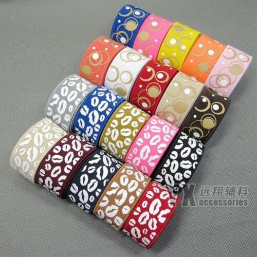 1 inch elastic webbing soft stretchy 25mm wide with kiss pattern flat straps for bags garment pants belt 5meters/lot