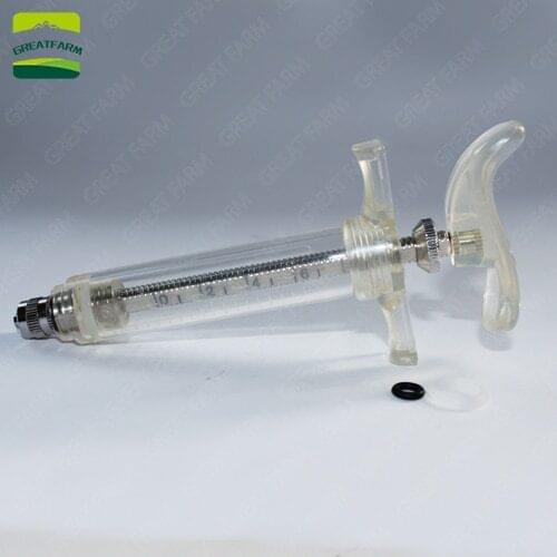 10ml Reusable Plastic Syringe Veterinary Syringes Plastic Steel White Syringe for Pig Veterinary Equipment