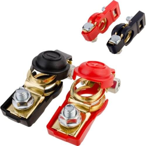 2pcs Car Battery 12V Quick Release Battery Terminals Battery Terminal Connector Clamps for Auto Vehicle Caravan Car Accessories