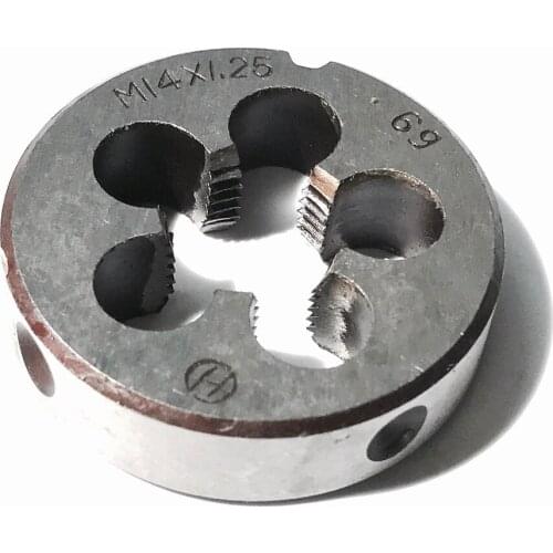 Free shipping of 1PC left hand alloy steel made manual dies M14*1.0/1.25/1.5/2.0mm for processing threads of metal workpiece