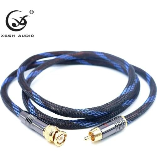 BNC RCA XSSH audio 8.5mm diameter double shield 2 core 2.5mm pure coppre SILVER 40μin THICK WINAXIAL INTERCONNECT SIGNAL CABLE