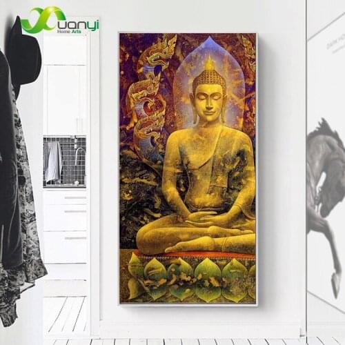 Buda Buddhism Buddha Wall Painting Canvas Picture For Living Room Temple Buddha Home Decor Modern Abstract Painting Unframed
