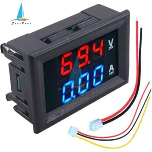 DC 100V 10A Mini Digital Voltmeter Ammeter Panel Amp Volt Voltage Current Meter Tester Detector 0.56" Dual LED Display Auto Car