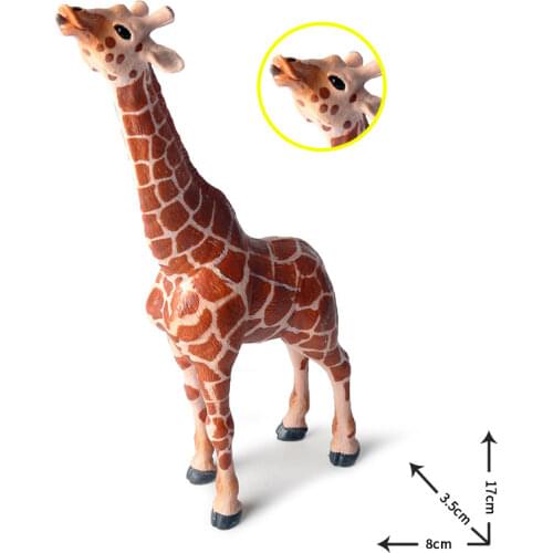 High Quality Simulation Wild Animals Giraffe Wild Life Figurines Solid PVC Model Action Figures Collection Toys for Kids Gift