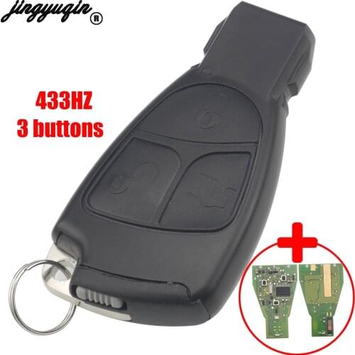 Jingyuqin 3 Buttons 433Mhz Remote Car Key Shell For Mercedes Benz B C E ML S CLK CL Complte Control Case Cover