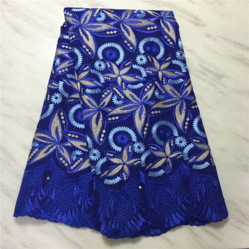 JNP African Lace Fabric Good Quality Swiss Voile Cotton 5 Yards Sewing Dresses For Women Wedding Party PL12833