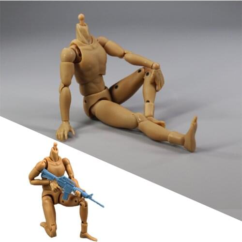 Narrow Shoulder 1/12 Moveable Joints Male Body Naked 1.0 Model Dolls Action Man Figure Toy w/ Spare Hands Supplies for MCC023
