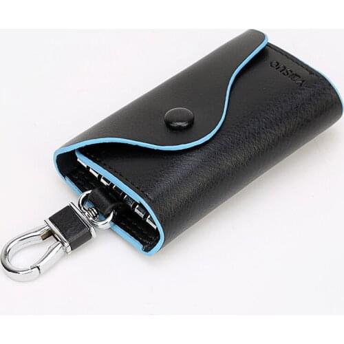 Hot Sale Fashion New Style Cowhide Quality Solid Colors Keychain Housekeeper Holders Key Wallets For Men Women Free Shipping