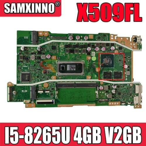 X509FL laptop mainboard W/ I5-8265U 4GB V2GB For ASUS Vivobook X509F X509FB X509FJ X509FL original motherboard mainboard test ok