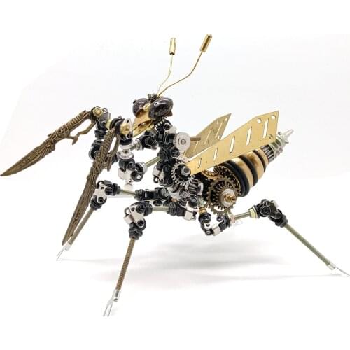 18 x 10 x 12CM 3D Metal Assembly Insect Puzzle Model DIY Mechanical Mantis Kit Best Home Office Decor As Gift
