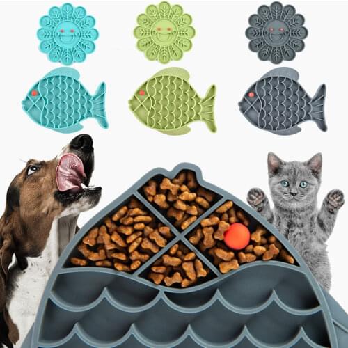 Small Dogs Cats Drinking Dish Feeder Silicone Folding Pet Dog Feeding Food Bowl Dog Feeding Lick Pad Dog Slow Feeder M56