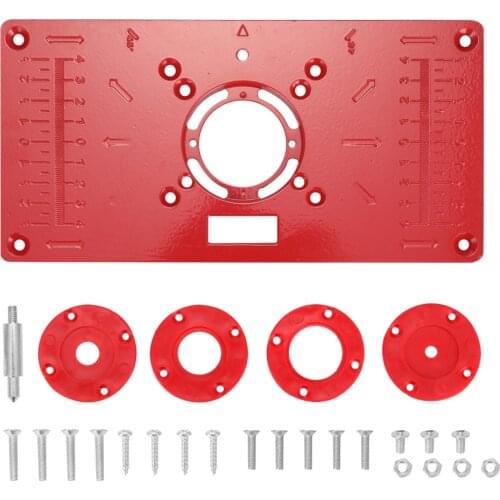 Multifunctional Aluminium Router Table Insert Plate Woodworking Benches Wood Router Trimmer Models Engraving Machine Flip Board