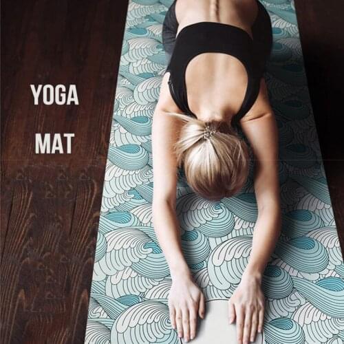 Non-slip natural rubber yoga mat 10mm, folding yoga mat blanket, printed yoga mat