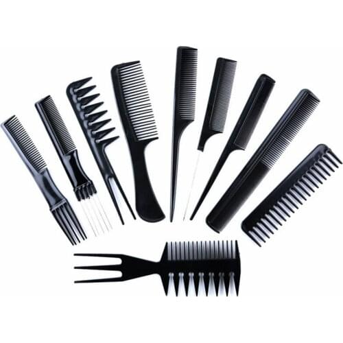 10 Piece hairdressing combs hairdressing combs massage combs straight combs environment friendly plastic haircut combs