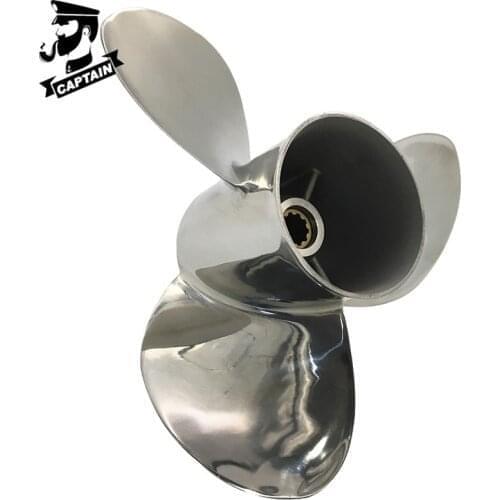 10 1/8x13 Propeller Fit Yamaha Outboard Engines F25HP 20HP 30 HP 10 Tooth Spline Stainless Steel RH MAR-GYT3B-02-13