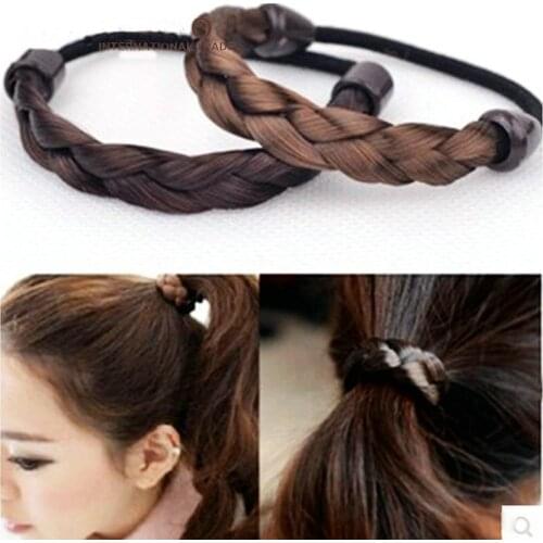 Free Shipping Girl Modern Woman Korean Style Hairpiece accessories Rope Hairband Accessories Synthetic Wig Elastic Headwear
