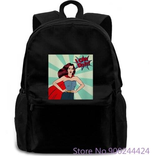 I Can Do It Supergirl Girl Power Pop Art Design Unisex Style women men backpack laptop travel school adult student