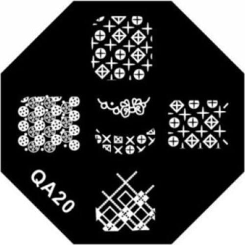 2020 QA series Nail art stamp stamping image template New sexy fashion reusable Beautiful graphics QA20