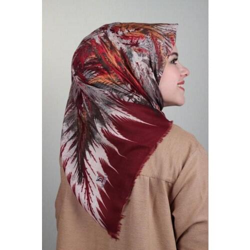 VERTU PATTERNED LINEN FLAMLI SCARF-DESEN-21-RENK-15
