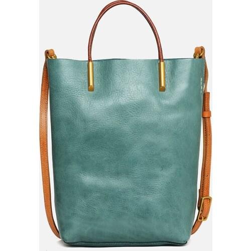 Genuine Leather Women Handbag OL Casual Business Totes Shopping Bags