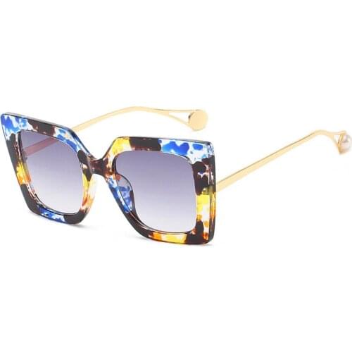 FENCHI Eyewear Fashion Square Women Female Shades Sunglasses Oversized Sun Glasses Female